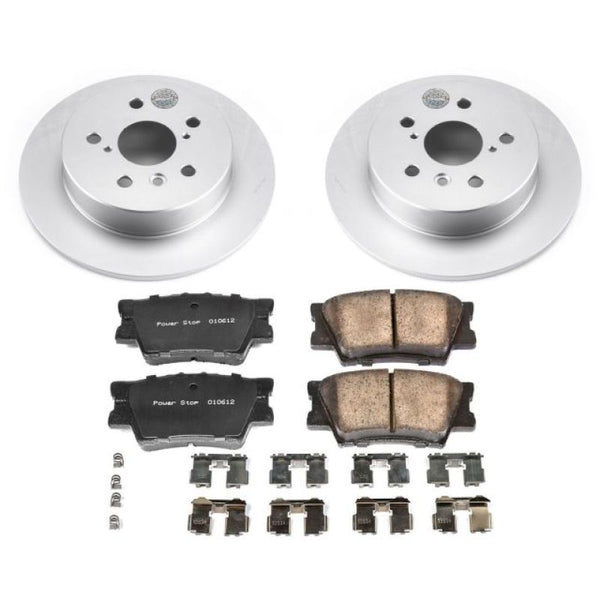 Power Stop 18-19 Toyota Camry Rear Z17 Evolution Geomet Coated Brake Kit - Bull Strap
