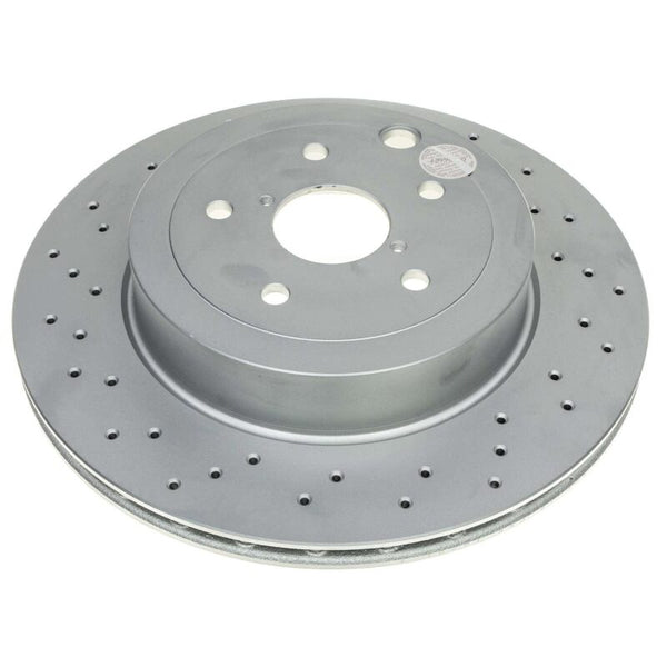 Power Stop 18-20 Subaru WRX STI Rear Evolution Coated Rotor - Bull Strap