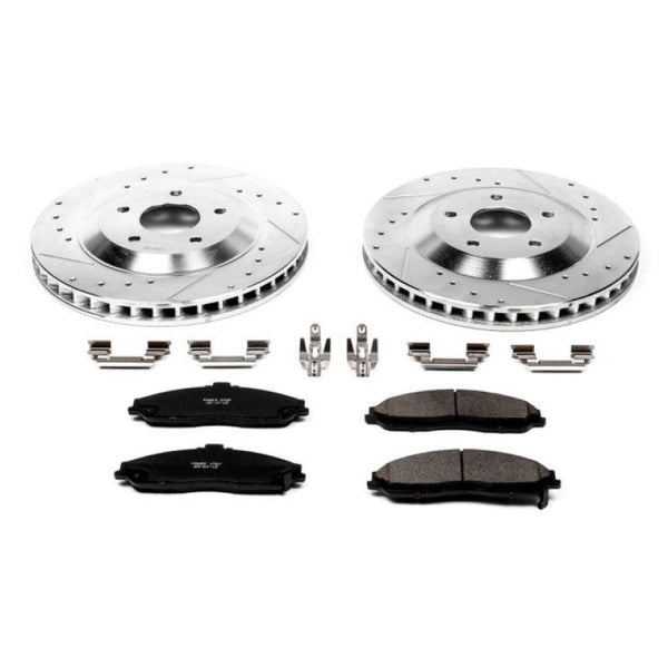 Power Stop 2004 Cadillac XLR Front Z23 Evolution Sport Brake Kit - Bull Strap