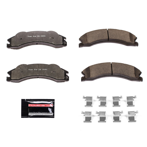 Power Stop 2011 Chevrolet Silverado 2500 HD Front or Rear Z36 Truck & Tow Brake Pads w/Hardware - Bull Strap
