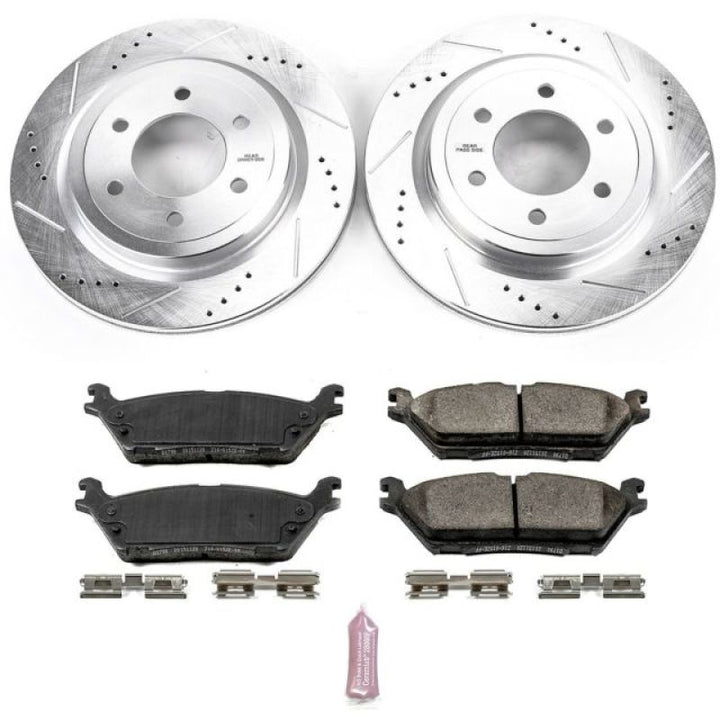 Power Stop 2018 Ford Expedition Rear Z23 Evolution Sport Brake Kit - Bull Strap