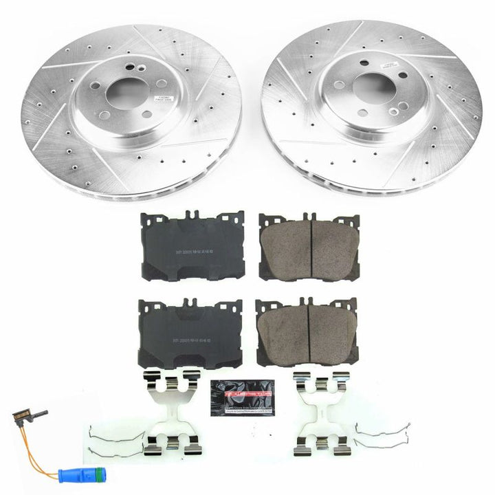 Power Stop 2018 Mercedes-Benz C43 AMG Front Z23 Evolution Sport Brake Kit - Bull Strap