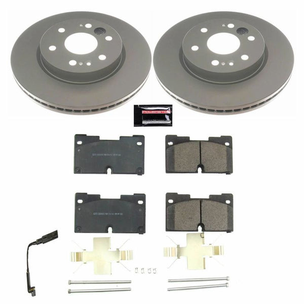 Power Stop 2019 Chevrolet Silverado 1500 Front Z17 Evolution Geomet Coated Brake Kit - Bull Strap