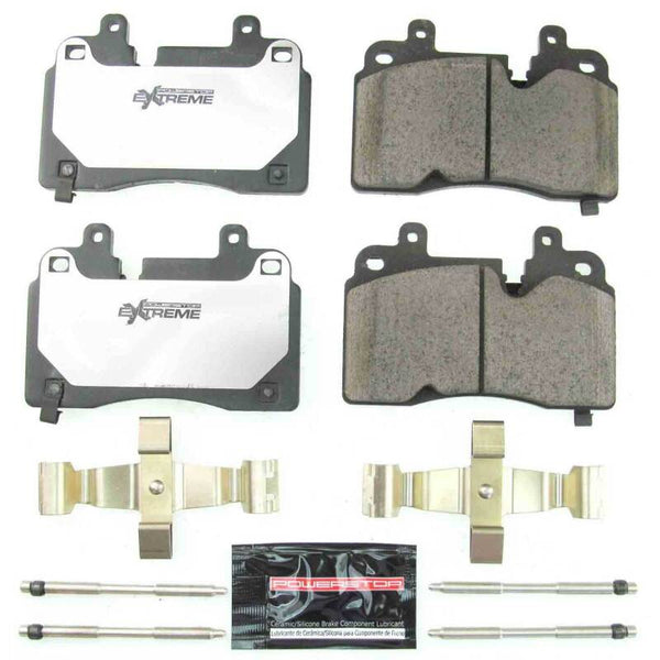 Power Stop 2020 Chevrolet Corvette Front Z26 Extreme Street Brake Pads w/Hardware - Bull Strap