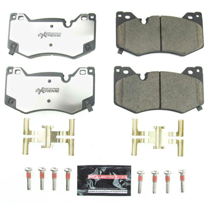 Power Stop 2020 Chevrolet Corvette Front Z26 Extreme Street Brake Pads w/Hardware - Bull Strap