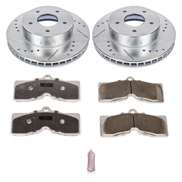 Power Stop 63-82 Chevrolet Corvette Front Z26 Street Warrior Brake Kit - Bull Strap