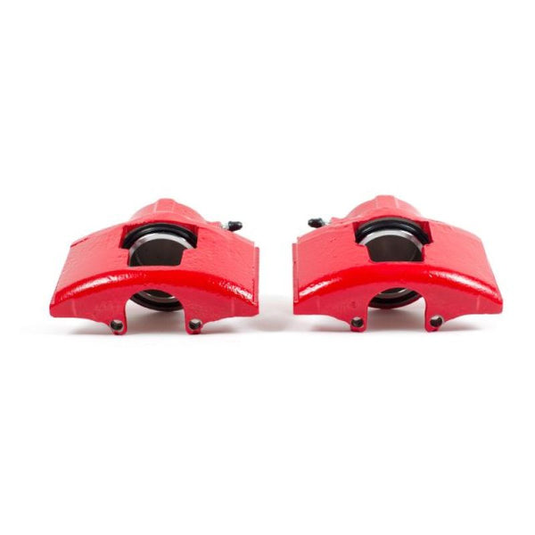 Power Stop 90-00 Chevrolet C3500 Front Red Calipers w/o Brackets - Pair - Bull Strap