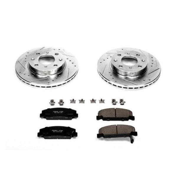 Power Stop 90-00 Honda Civic Front Z23 Evolution Sport Brake Kit - Bull Strap