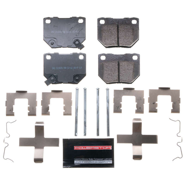Power Stop 90-96 Nissan 300ZX Rear Z23 Evolution Sport Brake Pads w/Hardware - Bull Strap