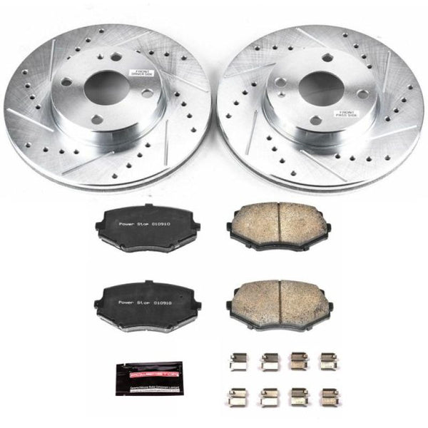 Power Stop 94-97 Mazda Miata Front Z23 Evolution Sport Brake Kit - Bull Strap