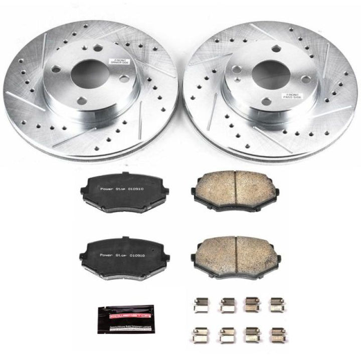 Power Stop 94-97 Mazda Miata Front Z23 Evolution Sport Brake Kit - Bull Strap