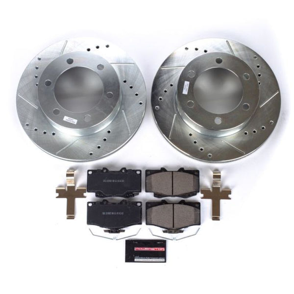 Power Stop 95-02 Toyota 4Runner Front Z23 Evolution Sport Brake Kit - Bull Strap
