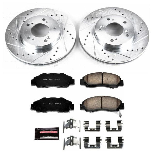 Power Stop 97-01 Acura Integra Front Z23 Evolution Sport Brake Kit - Bull Strap