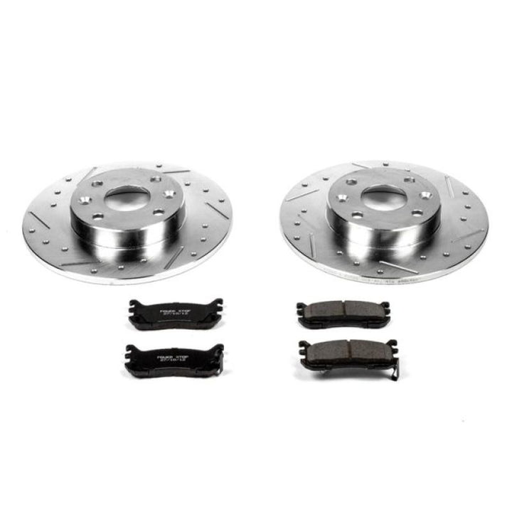 Power Stop 97-03 Ford Escort Rear Z23 Evolution Sport Brake Kit - Bull Strap