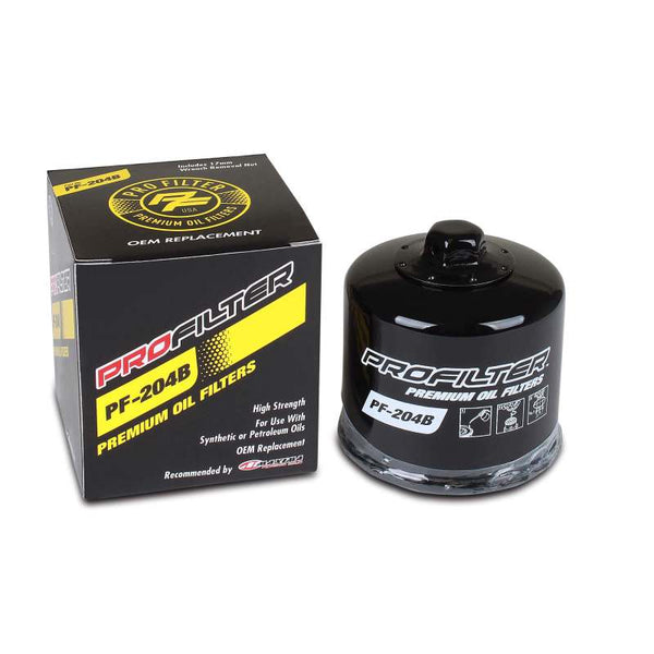 ProFilter Arctic Cat/Honda/Kaw/MV Agusta/Triumph/Yam Spin-On Black Various Performance Oil Filter - Bull Strap