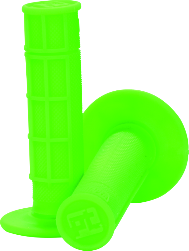 ProTaper 1/2 Waffle Grips - Neon Green - Bull Strap