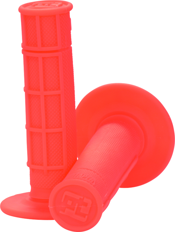 ProTaper 1/2 Waffle Grips - Neon Red - Bull Strap