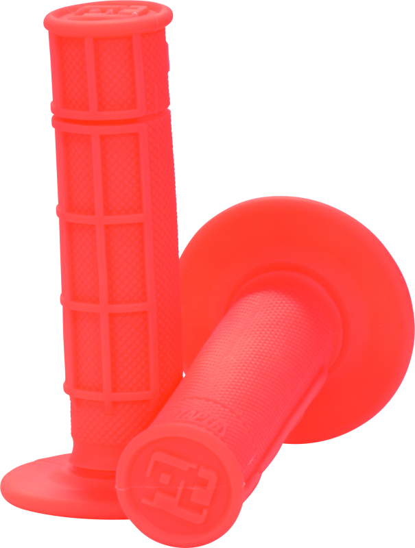 ProTaper 1/2 Waffle Grips - Neon Red - Bull Strap