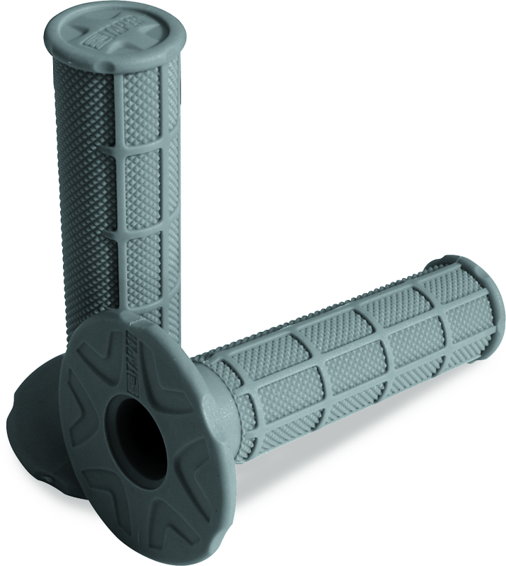 ProTaper 1/2 Waffle Grips - Soft Light Gray - Bull Strap