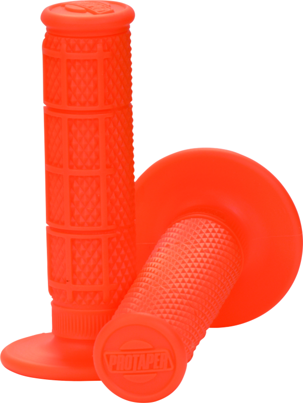 ProTaper 1/3 Waffle Grips - Orange - Bull Strap