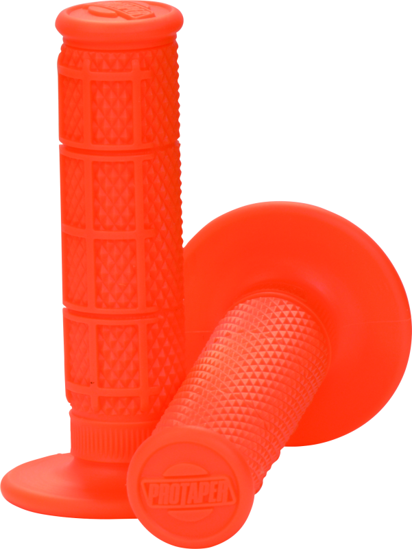 ProTaper 1/3 Waffle Grips - Orange - Bull Strap