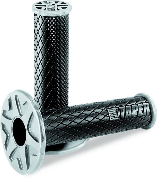 ProTaper Full Diamond Dual Density MX Grips - Black - Bull Strap