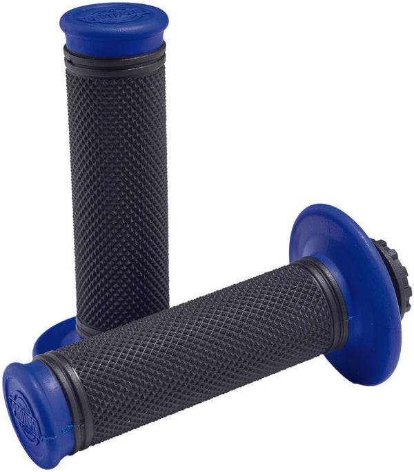 ProTaper Pro Series Clamp On Full Diamond Blue/Black - Bull Strap