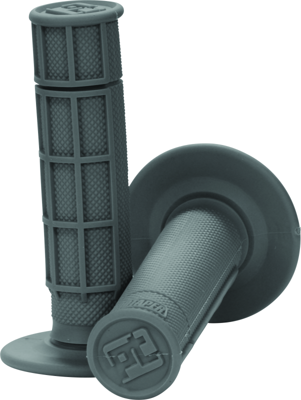 ProTaper Race Cut 1/2 Waffle Grips - Grey - Bull Strap