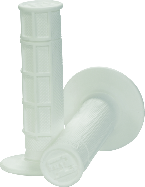 ProTaper Race Cut 1/2 Waffle Grips - White - Bull Strap