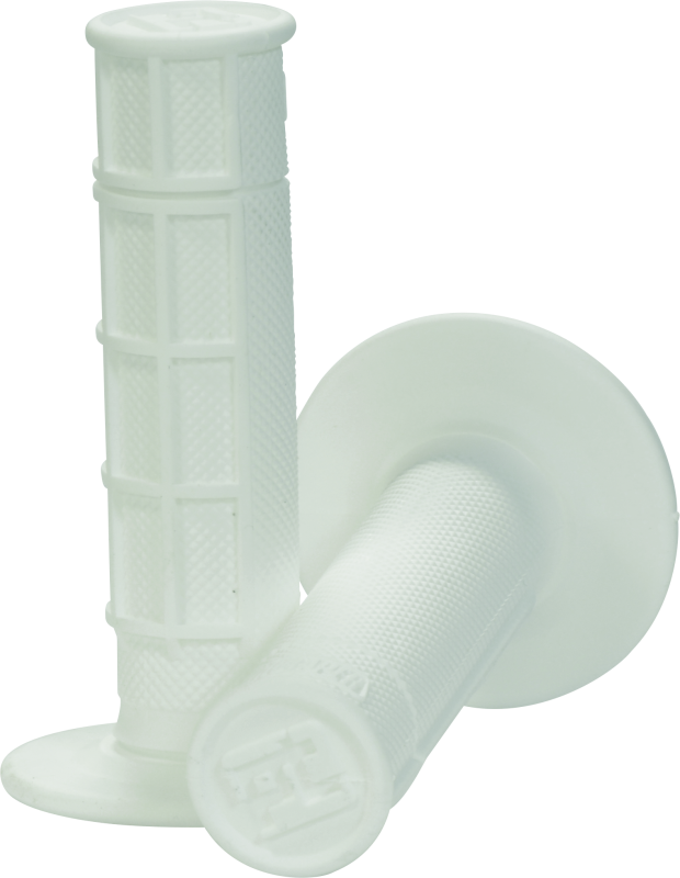 ProTaper Race Cut 1/2 Waffle Grips - White - Bull Strap