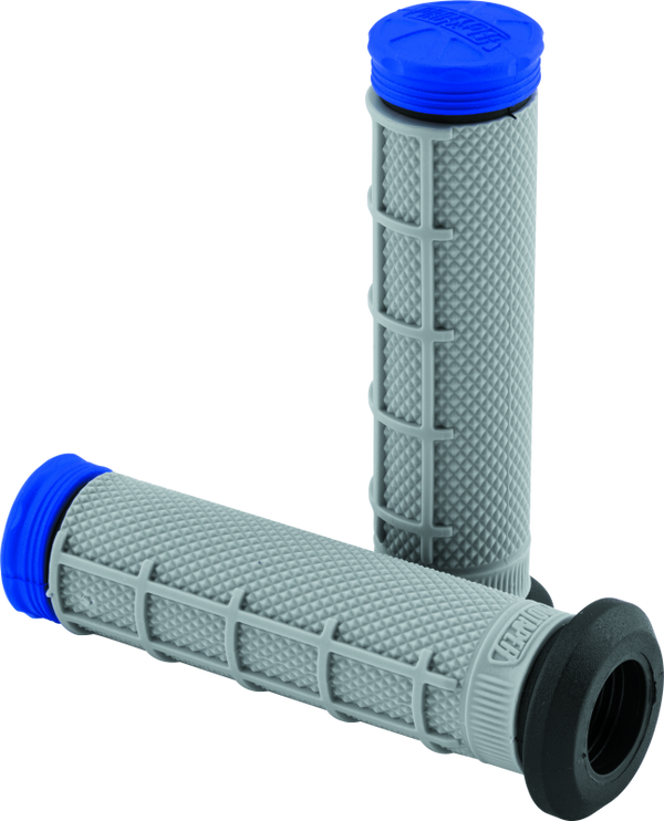 ProTaper Tri Density ATV 1/2 Waffle Grips - Blue - Bull Strap
