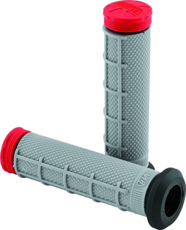 ProTaper Tri Density ATV 1/2 Waffle Grips - Red - Bull Strap