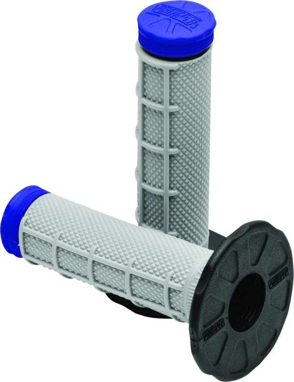 ProTaper Tri Density MX 1/2 Waffle Grips - Blue - Bull Strap