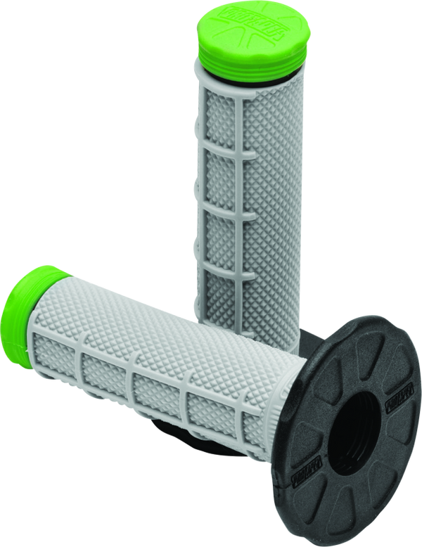 ProTaper Tri Density MX 1/2 Waffle Grips - Green - Bull Strap