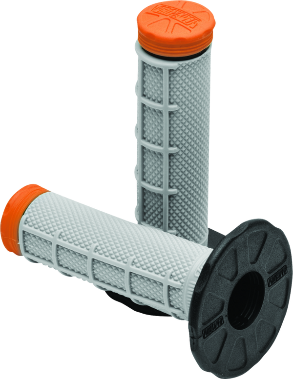 ProTaper Tri Density MX 1/2 Waffle Grips - Orange - Bull Strap