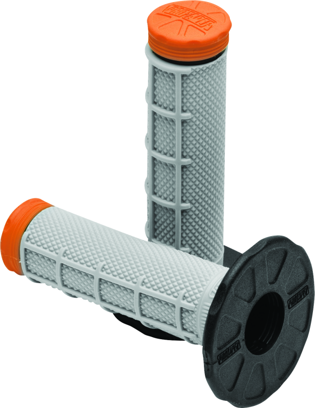 ProTaper Tri Density MX 1/2 Waffle Grips - Orange - Bull Strap