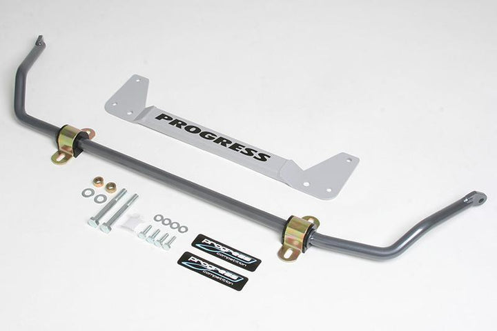 Progress Tech 04-05 Honda Civic/Si Rear Sway Bar (22mm) Incl Chassis Brace - Bull Strap