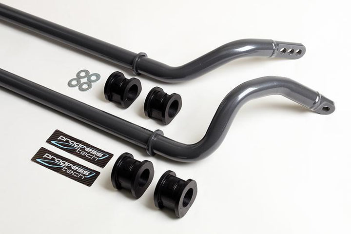 Progress Tech 14-19 Chevy Corvette C7 Front/Rear Sway Bar Kit(F 32mm Tub Non-Adj / R 33.3mm Tub Adj) - Bull Strap