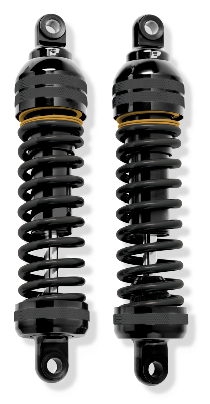 Progressive Harley Ultra Touring 944 Series Shocks 13.0in Standard - Blk/Gld - Bull Strap