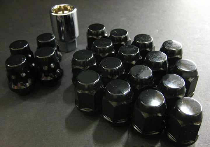 Project Kics 16 LUGS + 4 LOCKS Black Bullock And Nut Set - 12X1.50 - Bull Strap
