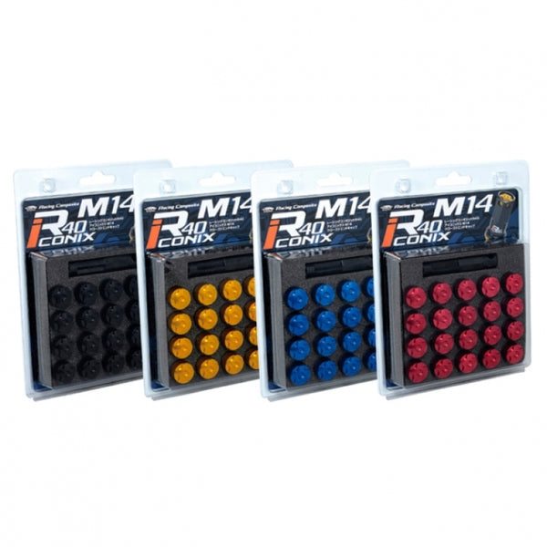 Project Kics R40 Iconix Aluminum Cap Set 14x1.50 - Black (20pcs) - Bull Strap