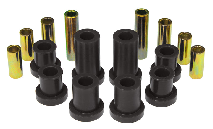 Prothane 07-14 Chevy Silverado 2/4wd Upper/Lower Front Control Arm Bushings - Black - Bull Strap