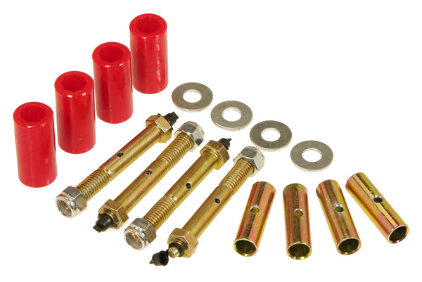 Prothane 55-75 Jeep CJ5/7 Front & Rear Main Spring Eye Bushings - Red - Bull Strap