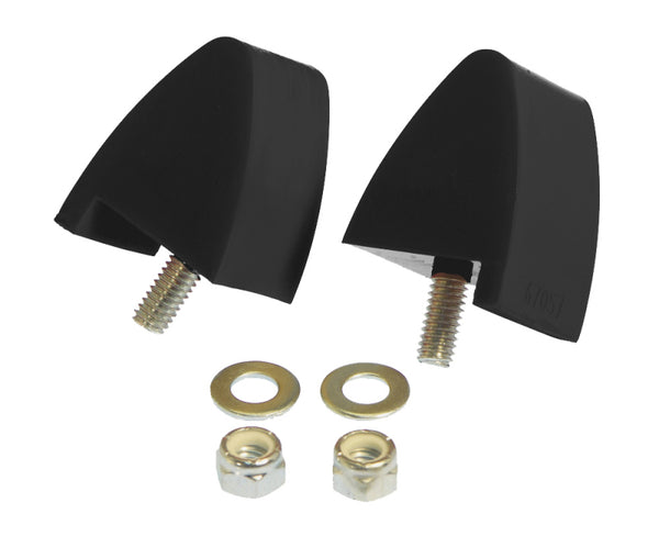 Prothane 64-73 Ford Mustang Front Bump Stops - Black - Bull Strap