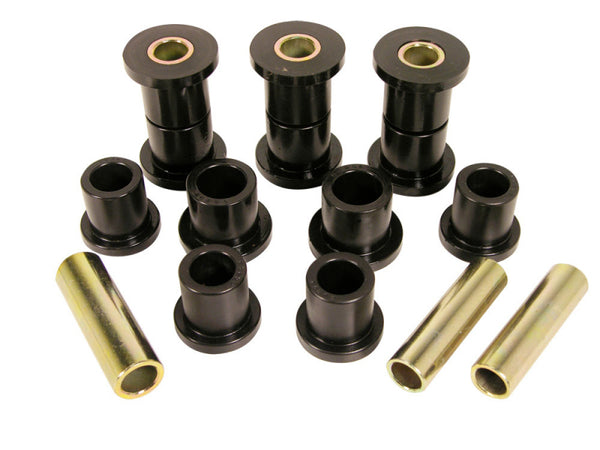 Prothane 66-72 Ford F100 4wd Spring & Shackle Bushings - Black - Bull Strap