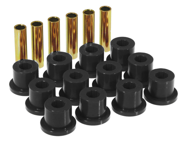 Prothane 67-87 GM Rear Spring & Shackle Bushings (w/ 1.5in Bushings) - Black - Bull Strap
