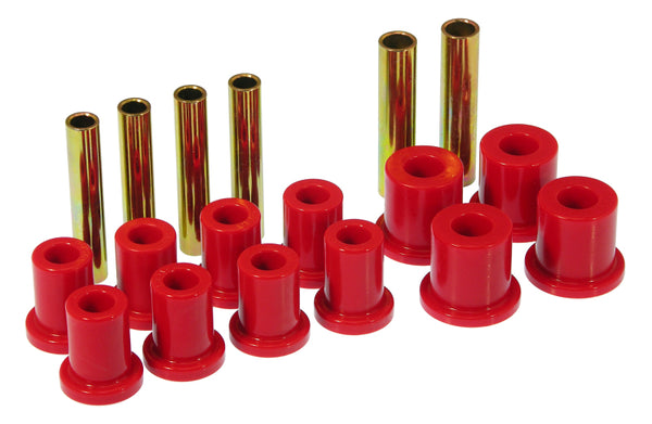 Prothane 71-87 GM K10-30 4wd Front Spring Bushings - Red - Bull Strap