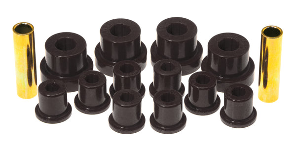 Prothane 76-86 Jeep CJ5/CJ7 Front Spring & Shackle Bushings - Black - Bull Strap