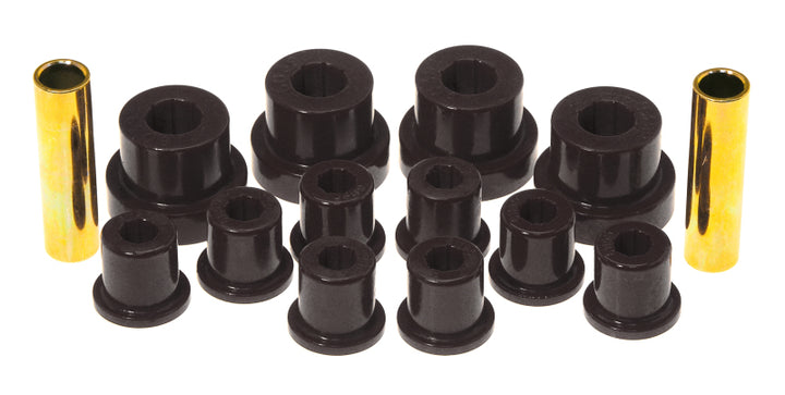 Prothane 76-86 Jeep CJ5/CJ7 Front Spring & Shackle Bushings - Black - Bull Strap