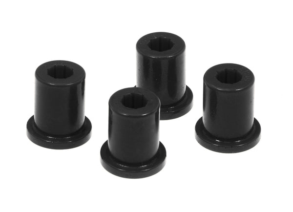 Prothane 76-86 Jeep CJ5/CJ7 Rear Frame Shackle Bushings - Black - Bull Strap